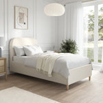 Load image into Gallery viewer, Cream Fabric Single Bed Frame
