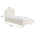 Load image into Gallery viewer, Cream Fabric Single Bed Frame
