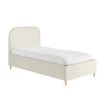 Load image into Gallery viewer, Cream Fabric Single Bed Frame
