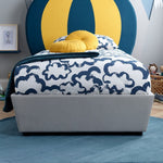 Load image into Gallery viewer, Blue and Yellow Fabric Kids Bed
