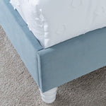 Load image into Gallery viewer, Blue Cloud Velvet Kids Bed
