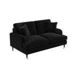 Load image into Gallery viewer, Black Velvet 2 Seater Sofa sofa by DunePine - premium handmade upholstery available in UAE.
