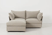 Florence 2-Seater Left Chaise Sofa - modern 2-seater chaise sofa with premium fabric, handcrafted by Dunepine, Dubai