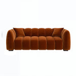 Load image into Gallery viewer, Burnt Orange Velvet 3-Seater Sofa sofa by DunePine - premium handmade upholstery available in UAE.
