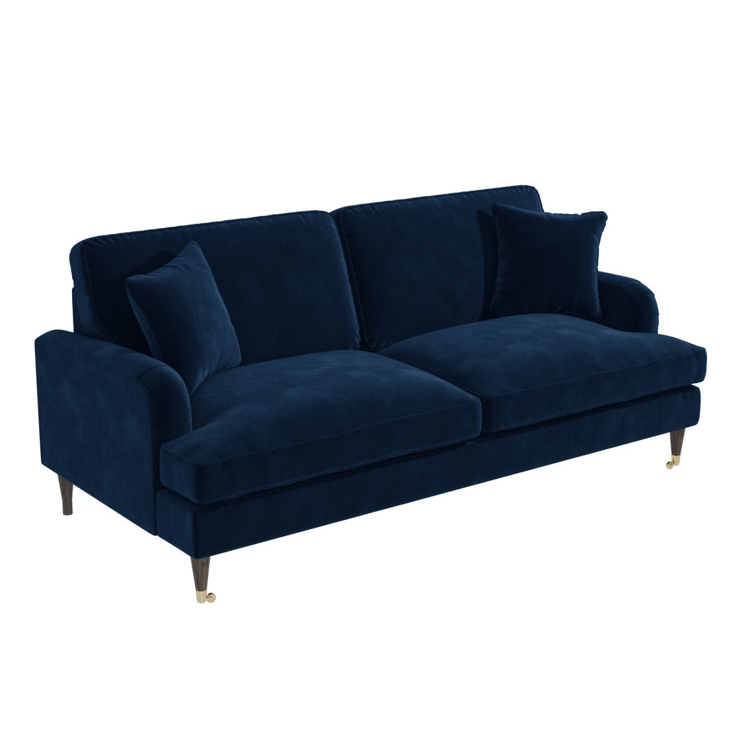 Navy Velvet 3 Seater Sofa sofa by DunePine - premium handmade upholstery available in UAE.