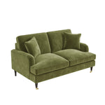 Load image into Gallery viewer, Olive Green Velvet 2 Seater Sofa sofa by DunePine - premium handmade upholstery available in UAE.
