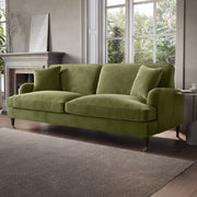 Olive Green Velvet 4 Seater Sofa sofa by DunePine - premium handmade upholstery available in UAE.