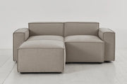 Mocha 2-Seater Left Chaise Sofa - modern 2-seater chaise sofa with premium fabric, handcrafted by Dunepine, Dubai