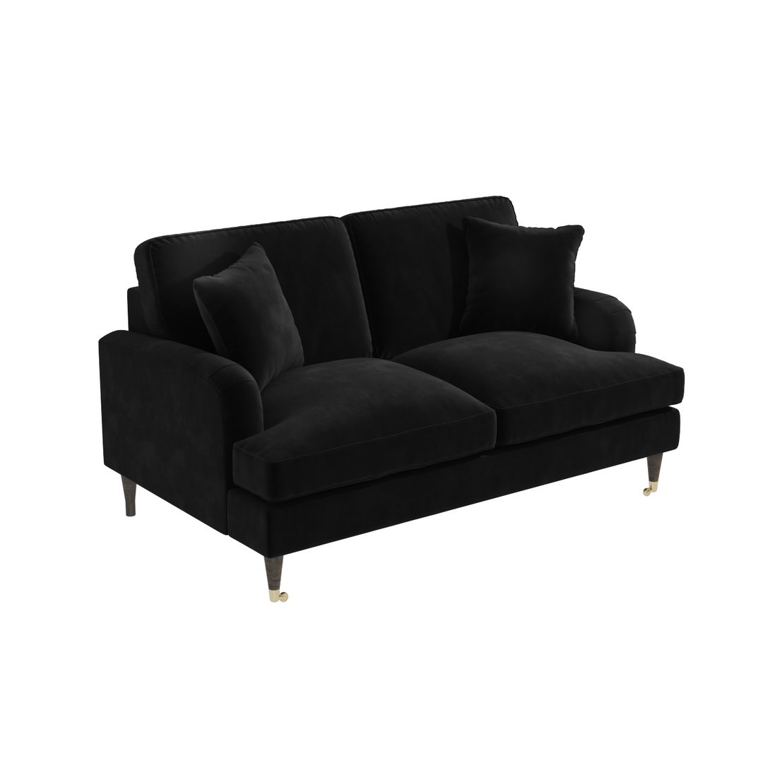 Black Velvet 2 Seater Sofa sofa by DunePine - premium handmade upholstery available in UAE.