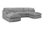 Load image into Gallery viewer, Inga Fullback Sofa Grey U Sofa in Shape, Corner - DunePine UAE
