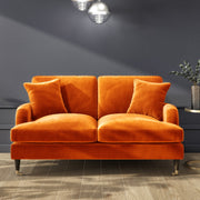 Orange Velvet 2 Seater Sofa sofa by DunePine - premium handmade upholstery available in UAE.