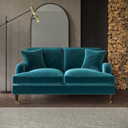 Teal Velvet 2 Seater Sofa sofa by DunePine - premium handmade upholstery available in UAE.