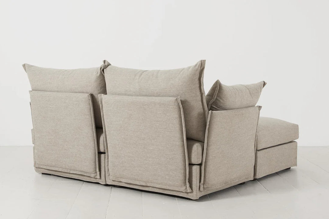 Florence 2-Seater Left Chaise Sofa - modern 2-seater chaise sofa with premium fabric, handcrafted by Dunepine, Dubai