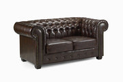Lunetta Sofa Antique Brown Sofa in 2, Seater - DunePine UAE