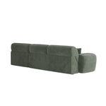 Load image into Gallery viewer, Large Green Chenille Right Hand 4 Seater Chaise Corner Sofa sofa by DunePine - premium handmade upholstery available in UAE.
