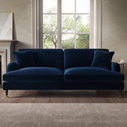 Navy Velvet 4 Seater Sofa sofa by DunePine - premium handmade upholstery available in UAE.