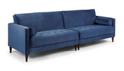 Velora Sofa Plush Blue Sofa in 4, Seater - DunePine UAE