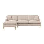 Load image into Gallery viewer, Beige Fabric Left Hand Facing 4 Seater Chaise Corner Sofa sofa by DunePine - premium handmade upholstery available in UAE.
