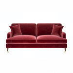 Load image into Gallery viewer, Burgundy Velvet 3 Seater Sofa sofa by DunePine - premium handmade upholstery available in UAE.
