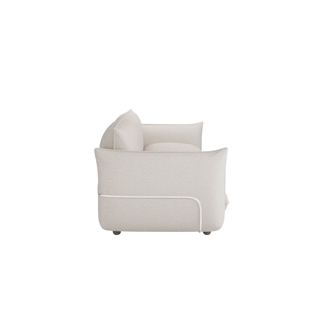 Beige Chenille 3 Seater Cloud Sofa sofa by DunePine - premium handmade upholstery available in UAE.