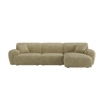 Load image into Gallery viewer, Large Light Olive Chenille Right Hand 4 Seater Chaise Corner Sofa sofa by DunePine - premium handmade upholstery available in UAE.
