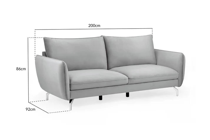 Lavard Sofa Plush Grey Sofa in 3, Seater - DunePine UAE