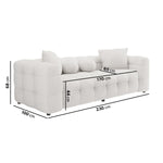Load image into Gallery viewer, Cream Boucle 3 Seater Cloud Sofa sofa by DunePine - premium handmade upholstery available in UAE.
