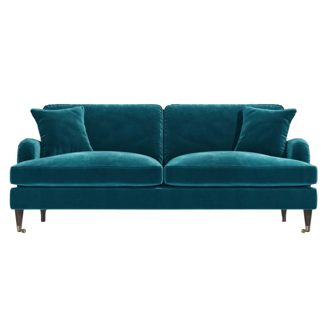 Teal Velvet 3 Seater Sofa sofa by DunePine - premium handmade upholstery available in UAE.