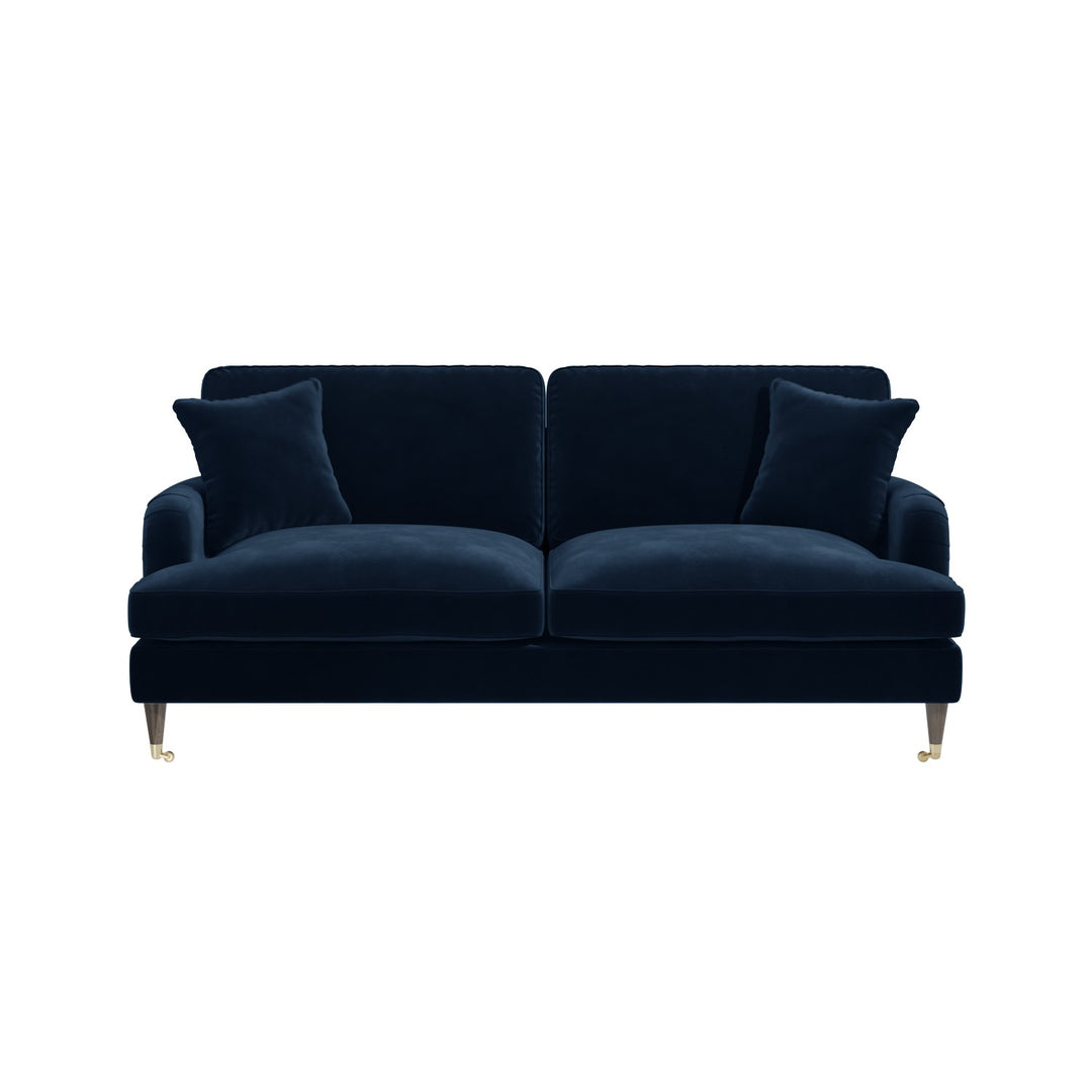 Navy Velvet 3 Seater Sofa sofa by DunePine - premium handmade upholstery available in UAE.