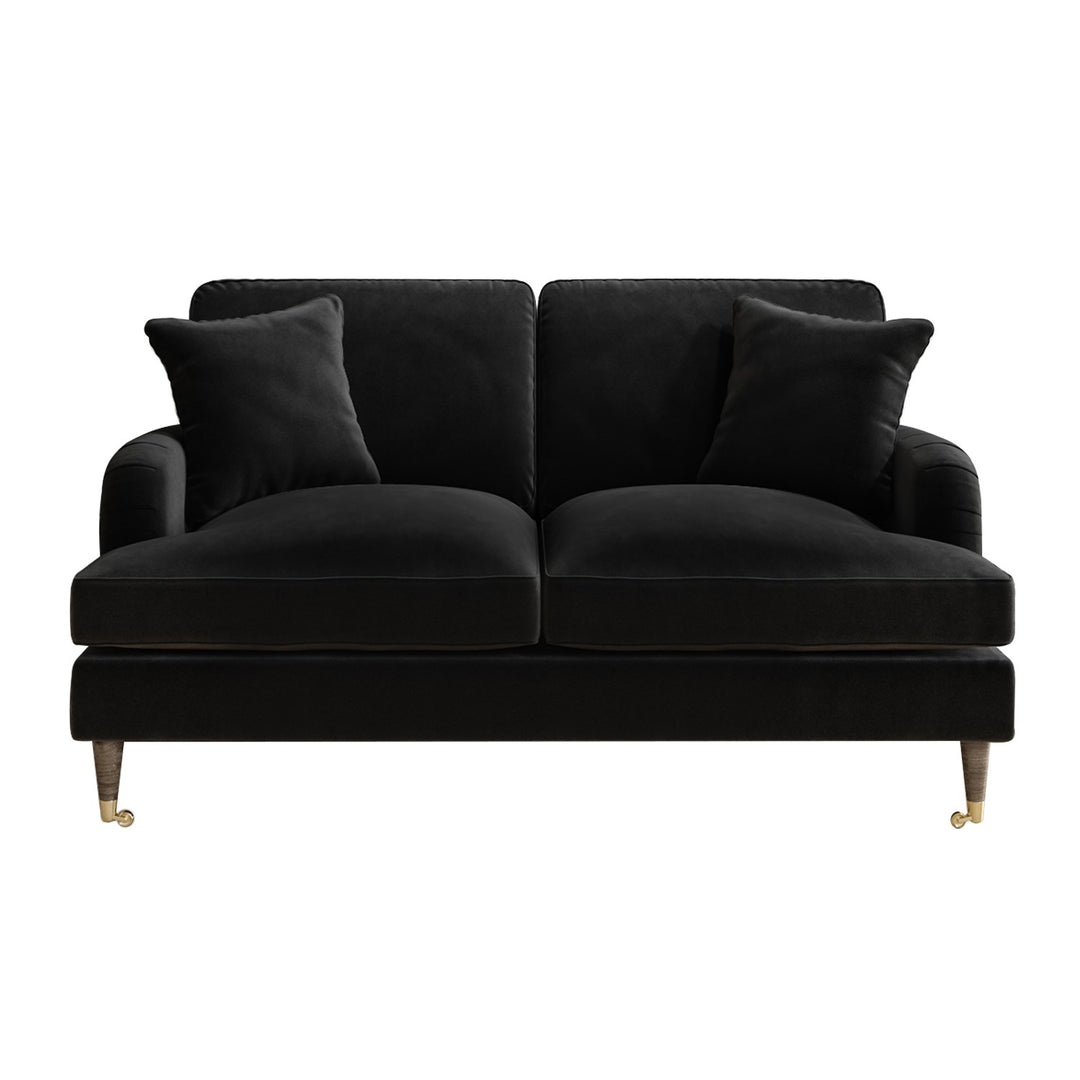 Black Velvet 2 Seater Sofa sofa by DunePine - premium handmade upholstery available in UAE.