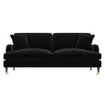 Load image into Gallery viewer, Black Velvet 3 Seater Sofa sofa by DunePine - premium handmade upholstery available in UAE.
