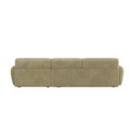 Load image into Gallery viewer, Large Light Olive Chenille Right Hand 4 Seater Chaise Corner Sofa sofa by DunePine - premium handmade upholstery available in UAE.
