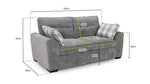 Load image into Gallery viewer, Ruiss Sofa Grey Sofa in 3, Seater - DunePine UAE
