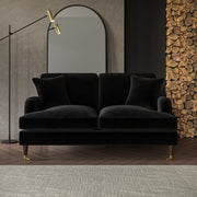 Black Velvet 2 Seater Sofa sofa by DunePine - premium handmade upholstery available in UAE.