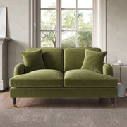 Olive Green Velvet 2 Seater Sofa sofa by DunePine - premium handmade upholstery available in UAE.