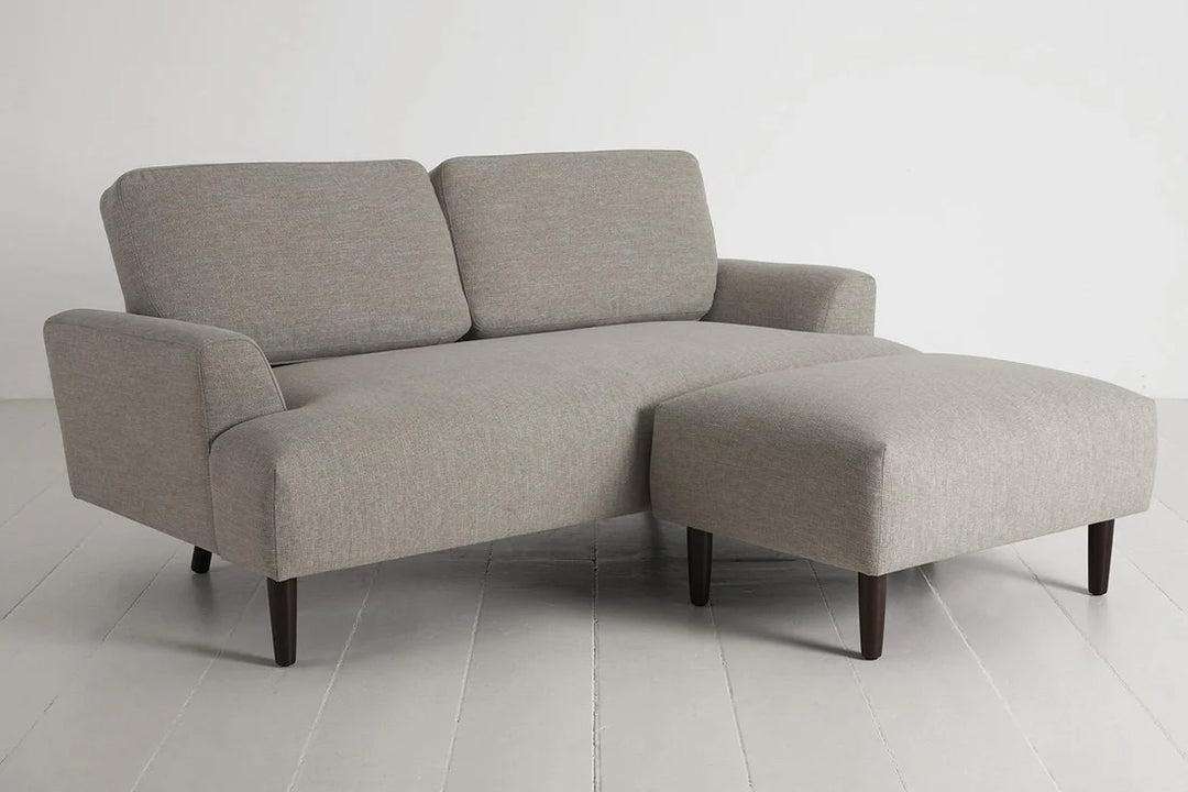 Bliss 2-Seater Right Chaise Sofa - modern 2-seater chaise sofa with premium fabric, handcrafted by Dunepine, Dubai