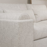 Load image into Gallery viewer, Curved Cream Boucle 3 Seater Sofa sofa by DunePine - premium handmade upholstery available in UAE.
