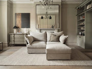 Florence 2-Seater Right Chaise Sofa - modern 2-seater chaise sofa with premium fabric, handcrafted by Dunepine, Dubai