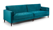Velora Sofa Plush Teal Sofa in 4, Seater - DunePine UAE