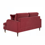 Load image into Gallery viewer, Burgundy Velvet 2 Seater Sofa sofa by DunePine - premium handmade upholstery available in UAE.
