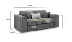 Load image into Gallery viewer, Orlena Sofa Grey Sofa in 3, Seater - DunePine UAE
