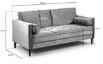 Load image into Gallery viewer, Velora Sofa Plush Grey Sofa in 3, Seater - DunePine UAE
