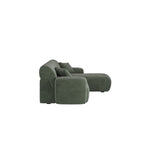 Load image into Gallery viewer, Large Green Chenille Right Hand 4 Seater Chaise Corner Sofa sofa by DunePine - premium handmade upholstery available in UAE.
