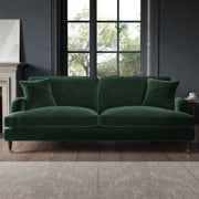 Dark Green Velvet 4 Seater Sofa sofa by DunePine - premium handmade upholstery available in UAE.
