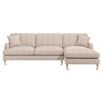 Load image into Gallery viewer, Beige Fabric Right Hand Facing 4 Seater Chaise Corner Sofa sofa by DunePine - premium handmade upholstery available in UAE.
