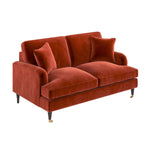 Load image into Gallery viewer, Burnt Orange Velvet 2 Seater Sofa sofa by DunePine - premium handmade upholstery available in UAE.
