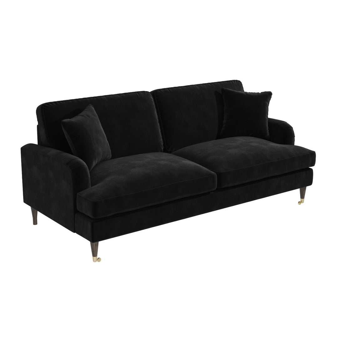 Black Velvet 3 Seater Sofa sofa by DunePine - premium handmade upholstery available in UAE.
