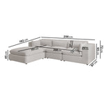 Load image into Gallery viewer, Large Beige Boucle Reversible 4 Seater Chaise Corner Sofa sofa by DunePine - premium handmade upholstery available in UAE.
