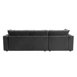 Load image into Gallery viewer, Dark Grey Velvet Left Hand 4 Seater Chaise Corner Sofa sofa by DunePine - premium handmade upholstery available in UAE.
