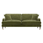 Load image into Gallery viewer, Olive Green Velvet 4 Seater Sofa sofa by DunePine - premium handmade upholstery available in UAE.
